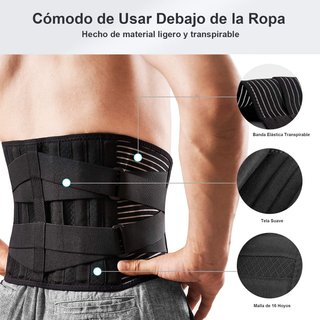 FREETOO faja lumbar soporte transpirable ajustable