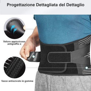 FREETOO faja lumbar soporte transpirable ajustable
