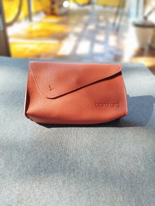 Neceser Bamford Piel Naranja y Beige