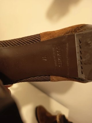 Botines de tacón marrones mujer