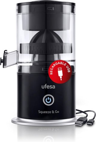 Ufesa exprimidor eléctrico brazo acero inoxidable