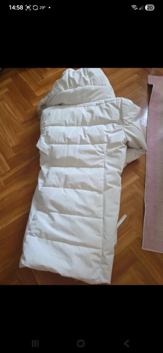 Abrigo Parka Zara Frío Extremo Blanco