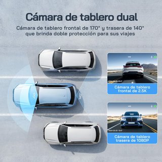 WOLFANG cámara coche doble lente 2.5K