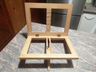 Soporte lectura madera natural plegable