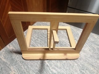 Soporte lectura madera natural plegable