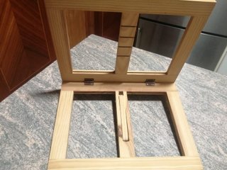 Soporte lectura madera natural plegable