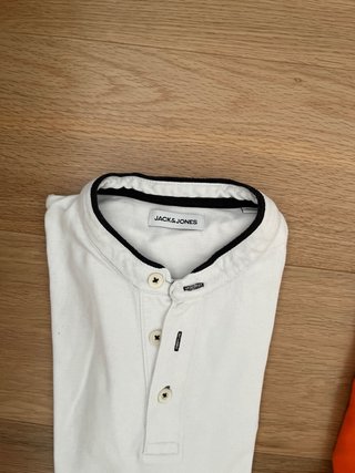 Lote 2 polos: Jack & Jones blanco y B3C naranja