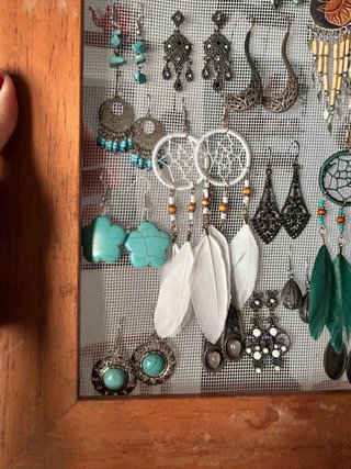 Lote de pendientes plata y turquesa