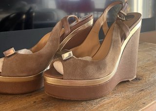 Sandali Elisabetta Franchi marrone e oro