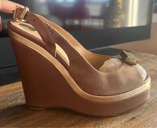 Sandali Elisabetta Franchi marrone e oro