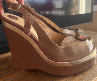 Sandali Elisabetta Franchi marrone e oro