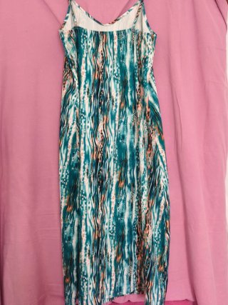 Vestido maxi de alças estampado