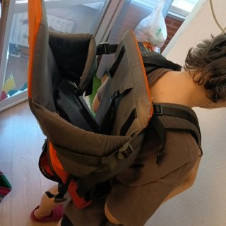 Mochila Portabebés Macay Naranja