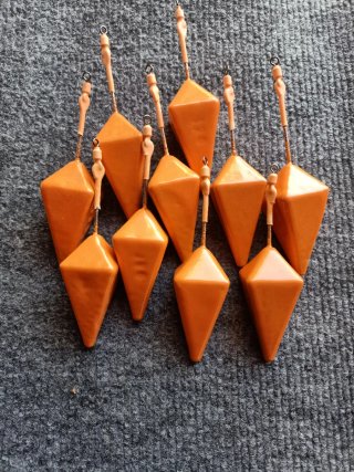 1 Plomos de pesca naranja