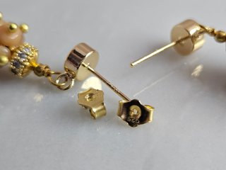 Orecchini in argento 925, opale e vetro di Murano