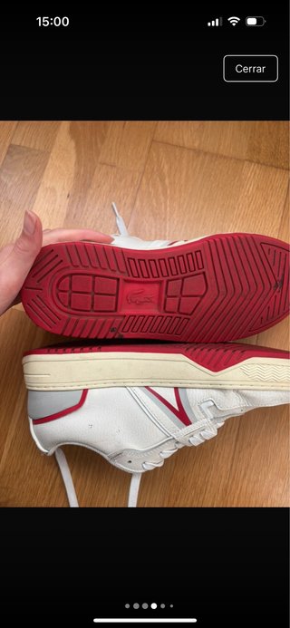 Zapatillas Lacoste Blancas y Rojas