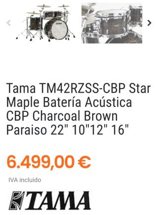 ** Batería Tama Star Maple ** Nueva!