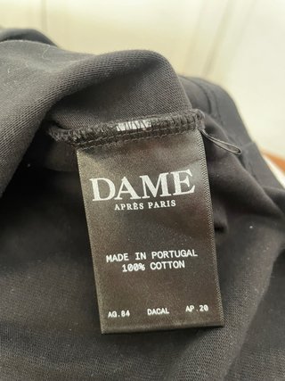 Camiseta Dame Apres Paris Negra. Talla XS-S