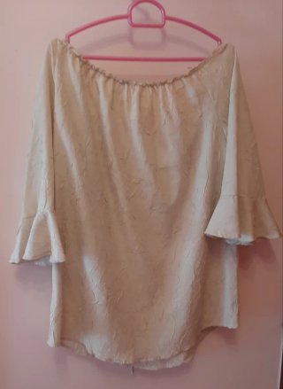 Blusón señora beige