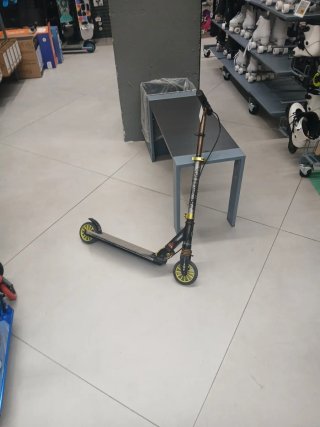 Patinete Scooter Niños Oxelo MID5 Negro Verde con freno en
