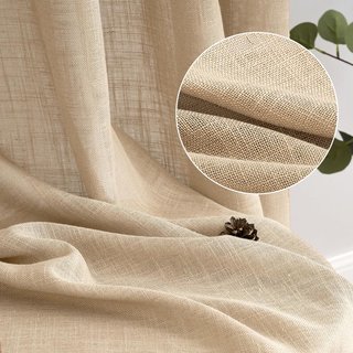Cortine in lino trasparente per soggiorno e camera da letto