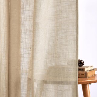 Cortine in lino trasparente per soggiorno e camera da letto