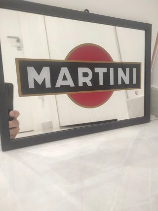 Specchio Martini Vetro Metallo Oro Rosso