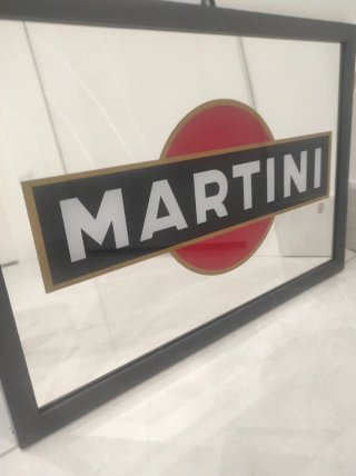 Specchio Martini Vetro Metallo Oro Rosso