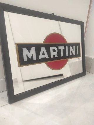 Specchio Martini Vetro Metallo Oro Rosso