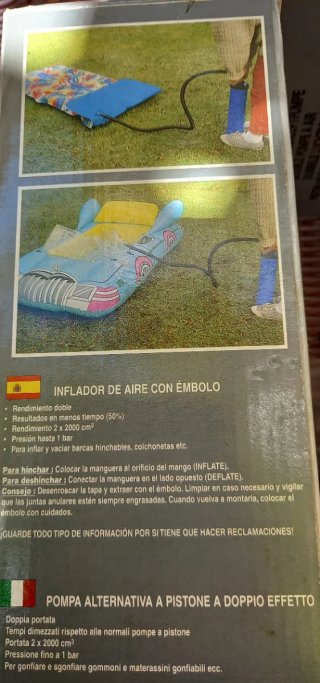 Bomba de aire para colchonetas