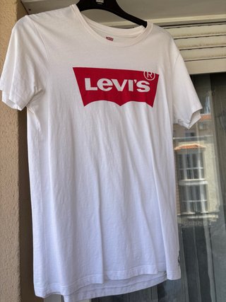 Camiseta Levi's Blanca Logo Rojo