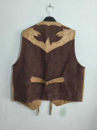 Chaleco cuero western cowboy