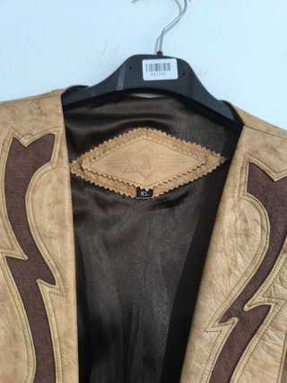 Chaleco cuero western cowboy