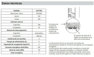 Frigorífico pequeño Ikea blanco 90x60x55