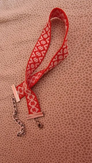 Choker collana rossa bianca bigiotteria