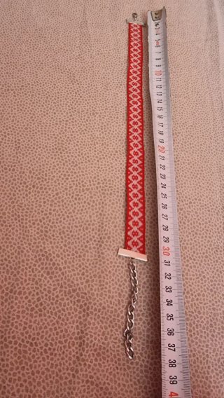 Choker collana rossa bianca bigiotteria