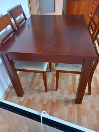 Mesa de comedor extensible cerezo macizo