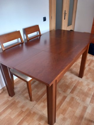 Mesa de comedor extensible cerezo macizo