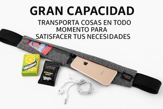Riñonera Deportiva Running Impermeable Gris