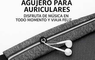 Riñonera Deportiva Running Impermeable Gris