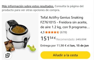 Freidora de aire Tefal Actifry Genius