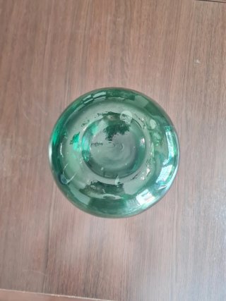 Garrafa Vidrio Verde Soplado Vintage V.B.S.A