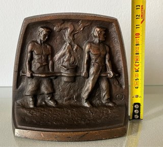 Escultura conmemorativa industrial bronce Etna