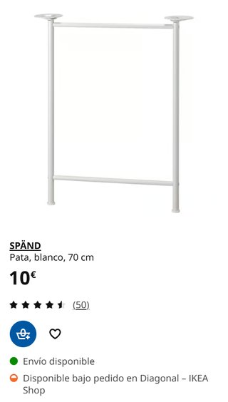 Patas Mesa Escritorio Comedor IKEA Blanco