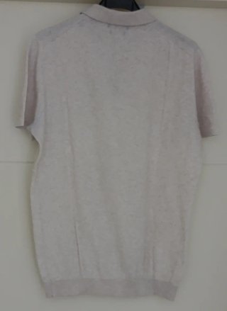 Polo Massimo Dutti Beige Manga Corta Talla M