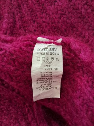 Chaleco de punto rosa talla única