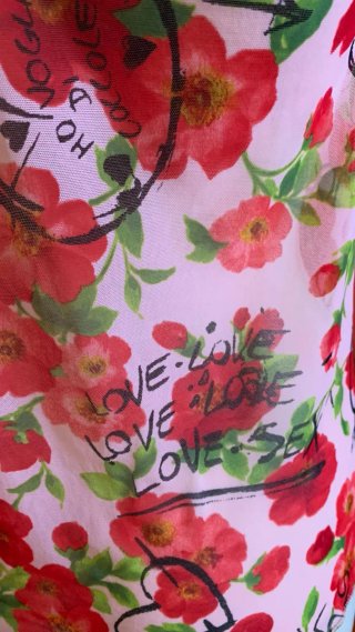 D&G Top Intimo Floreale Scritto Tg S