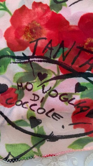 D&G Top Intimo Floreale Scritto Tg S