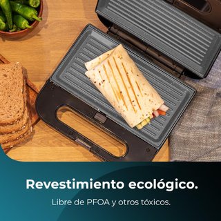 Cecotec sandwichera grill piedra acero inoxidable