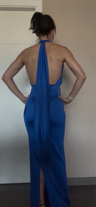 Vestido largo azul de fiesta